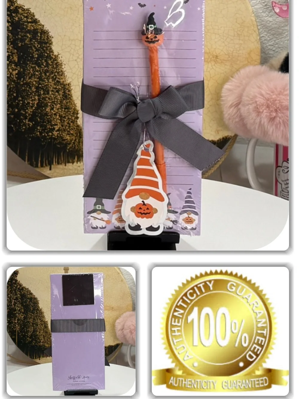 COUTURE SHEFFIELD HOME (GNOMES) PAPER GOODS HALLOWEEN NOTE PAD STATIONARY!